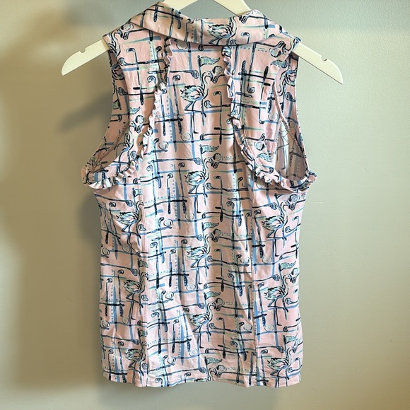 Lilly Pulitzer Luxletic Martina UPF polo tank. - Picture 6 of 9